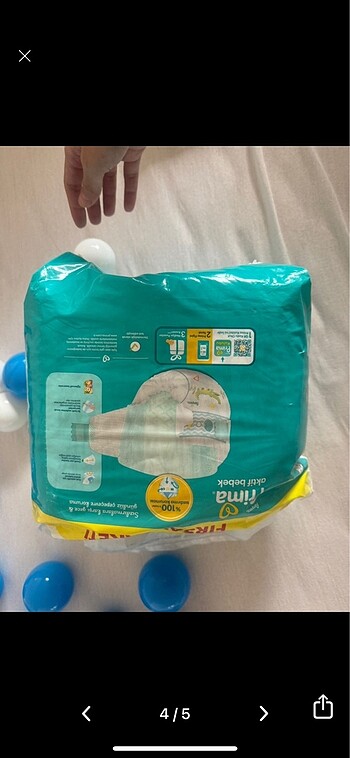 5 Beden: 11-25 kg Beden Renk Prima bebek bezi