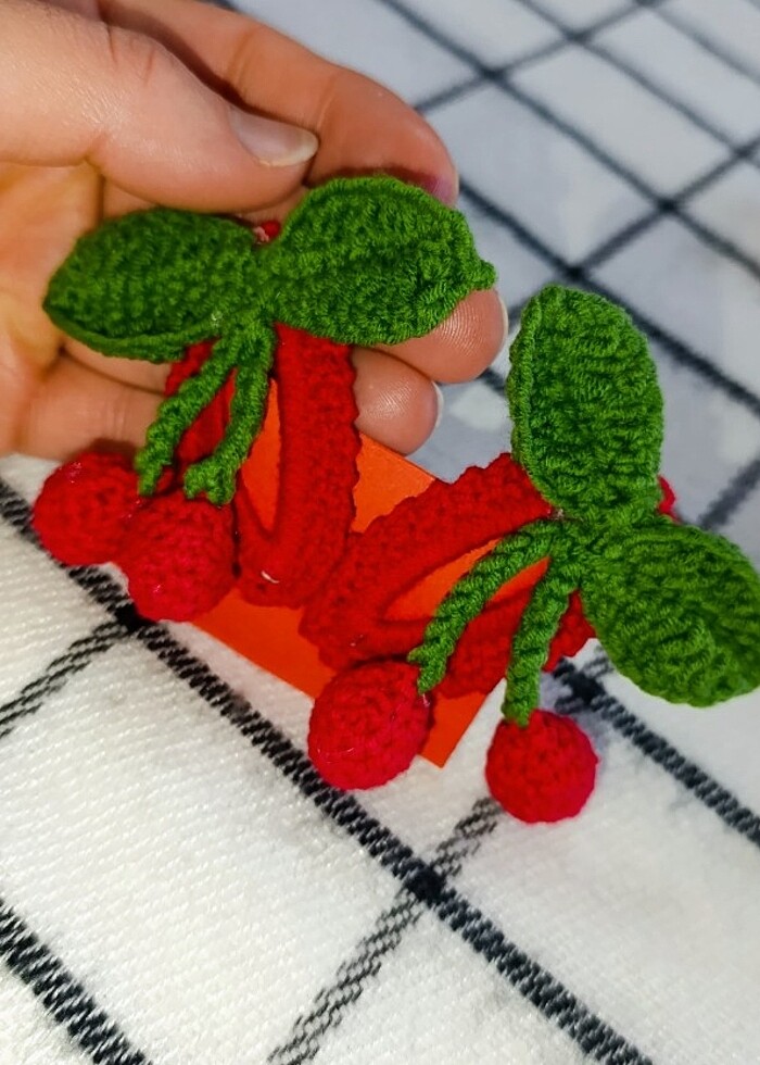 Kız çocuk dekoratif örgü çanta  - Görsel 2