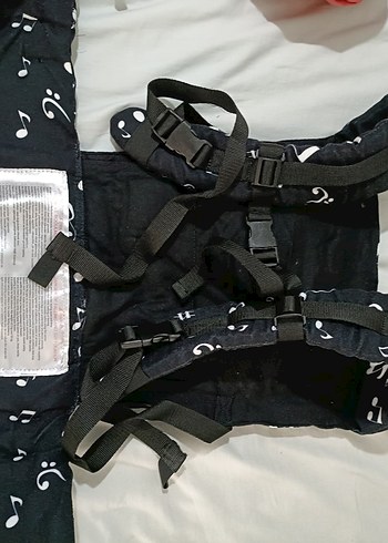 Siyah Müzik Notalı Bebek Taşıyıcı - Görsel 2