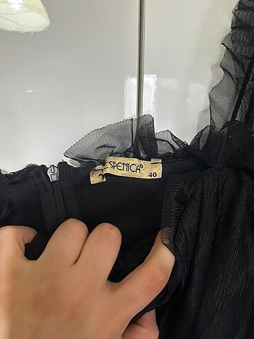 Siyah tüllü abiye - Görsel 5