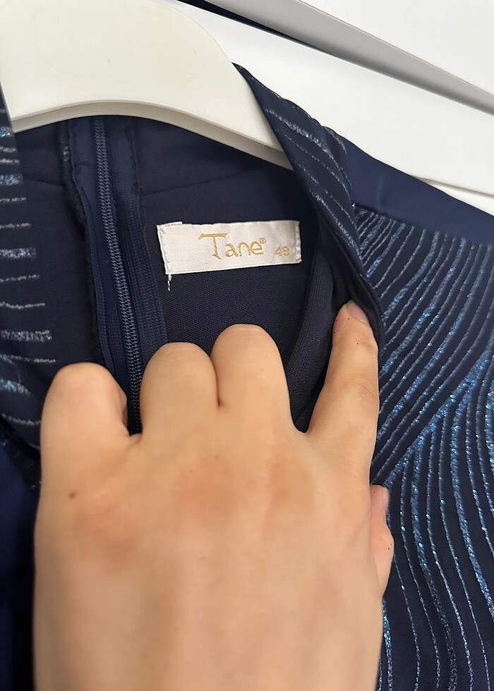 Lacivert parıltılı abiye - Görsel 3