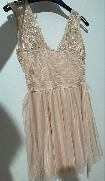 KREM ABİYE ELBİSE - Görsel 2