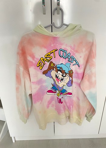 Kadın Pastel Renkli Kapüşonlu Tie-Dye (BATİK)Sweatshirt