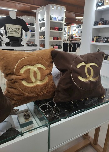  Beden Kahverengi Peluş nakış işlemeli kırlent