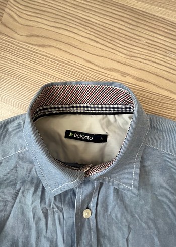 Defacto Mavi Denim Erkek Uzun Kollu Gömlek
