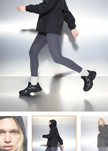 Siyah Kapüşonlu Kadın Kışlık Yağmurluk - Görsel 5