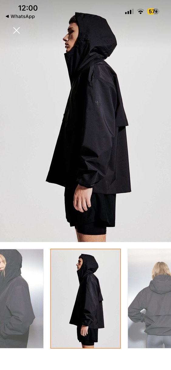 Siyah Kapüşonlu Kadın Kışlık Yağmurluk - Görsel 4