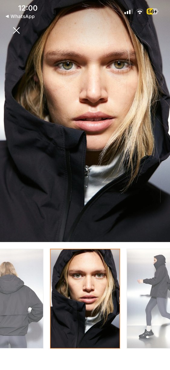 Siyah Kapüşonlu Kadın Kışlık Yağmurluk - Görsel 2