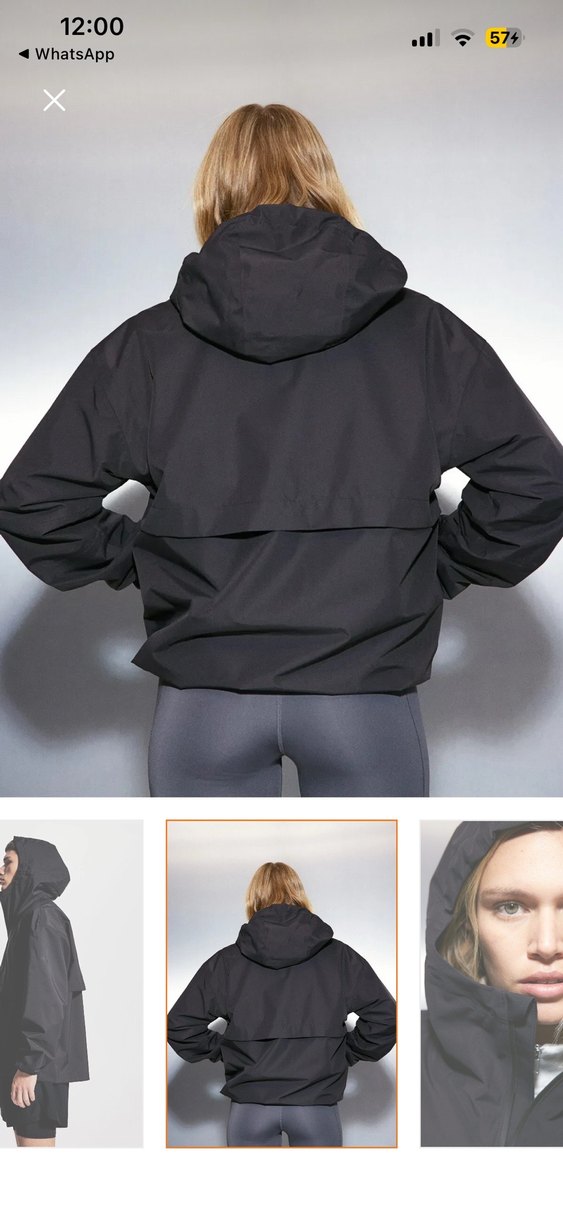 Siyah Kapüşonlu Kadın Kışlık Yağmurluk - Görsel 3