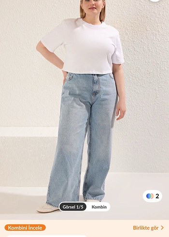 Kadın Rahat Kesim Denim Pantolon