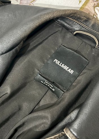 Pull&Bear Siyah Deri Biker Ceket - Görsel 2
