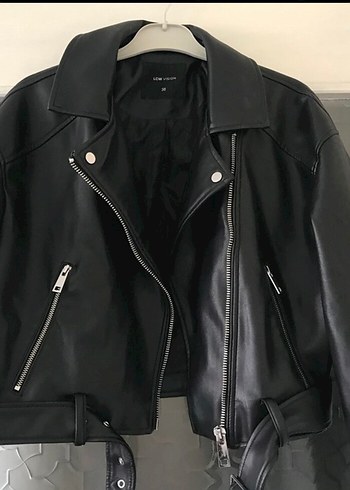 LC Waikiki LCW VISION Siyah Deri Biker Ceket