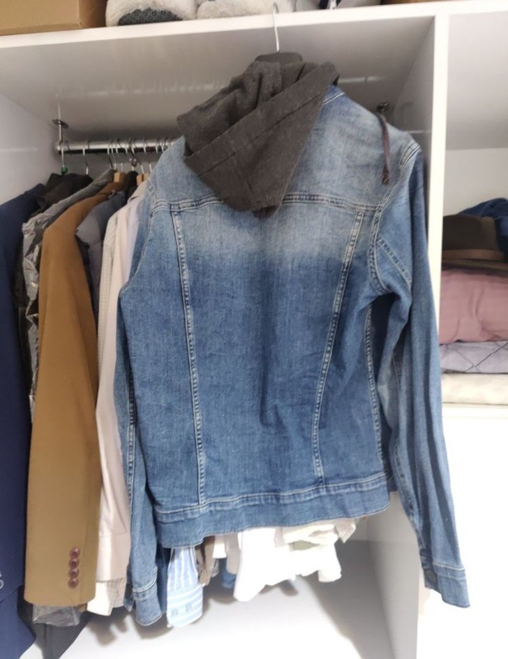 mavi erkek Kot Ceket - Görsel 5