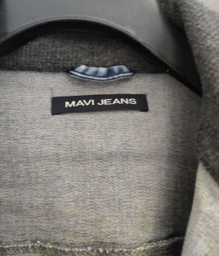 mavi erkek Kot Ceket - Görsel 2