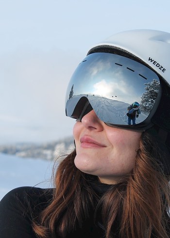 GÜMÜŞ UNİSEX KAYAK SNOWBOARD GÖZLÜĞÜ MİRROR LENS - Görsel 2