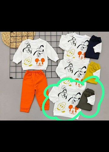 Gri Nakışlı Fiyonk Detaylı Bebek Takımı - Görsel 6