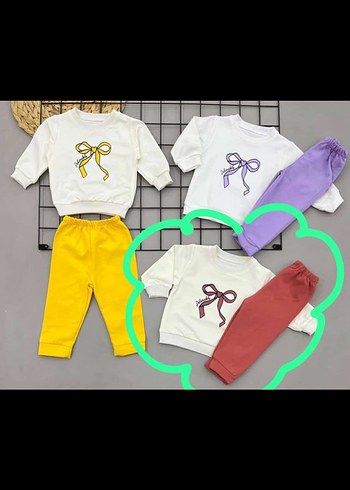 Gri Nakışlı Fiyonk Detaylı Bebek Takımı - Görsel 5