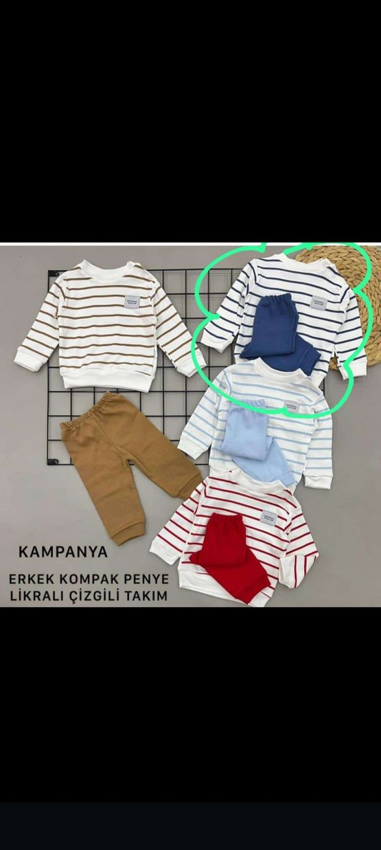 Gri Nakışlı Fiyonk Detaylı Bebek Takımı - Görsel 4