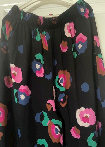 l Beden çeşitli Renk Çiçek Desenli Bol paça belden lastikli pijama Pantolon