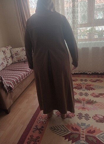 xl Beden kahverengi Renk Bayan uzun kışlık ceket