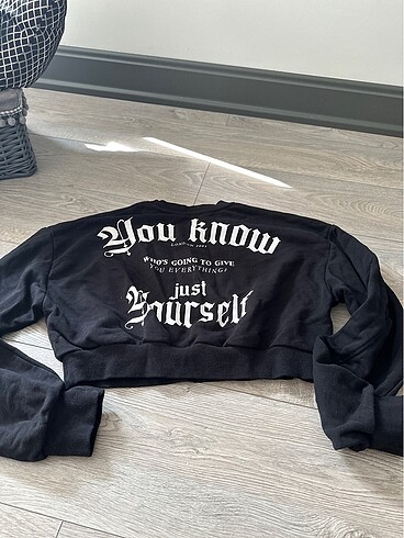 s Beden siyah Renk Bershka kısa sweat