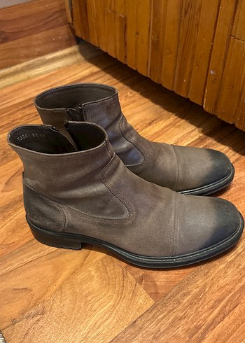 Gri Süet Erkek Botları Tokalı - Görsel 2