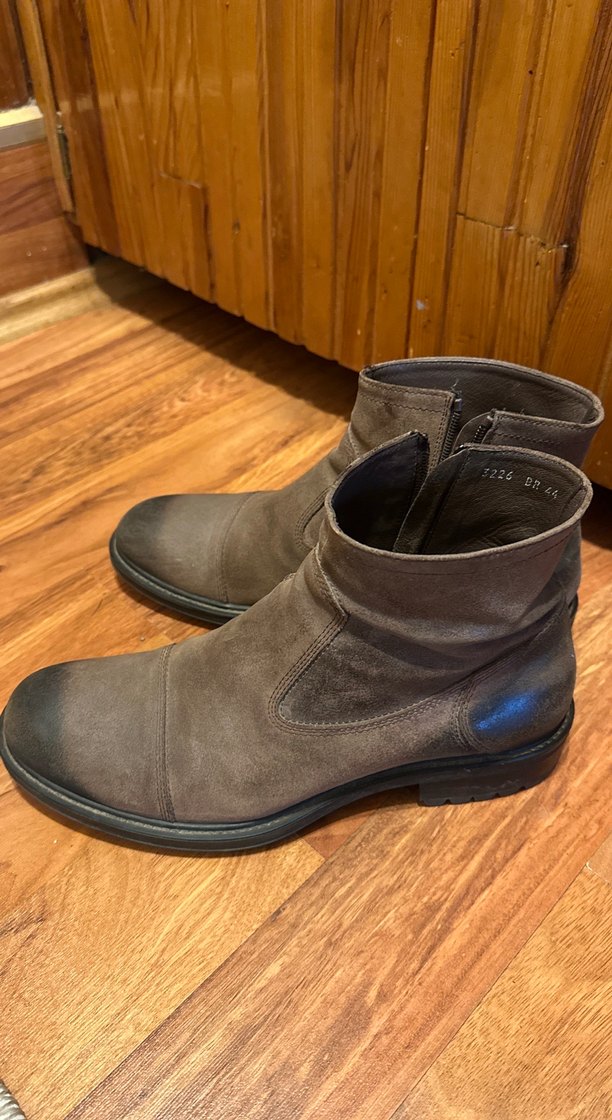 Gri Süet Erkek Botları Tokalı - Görsel 4