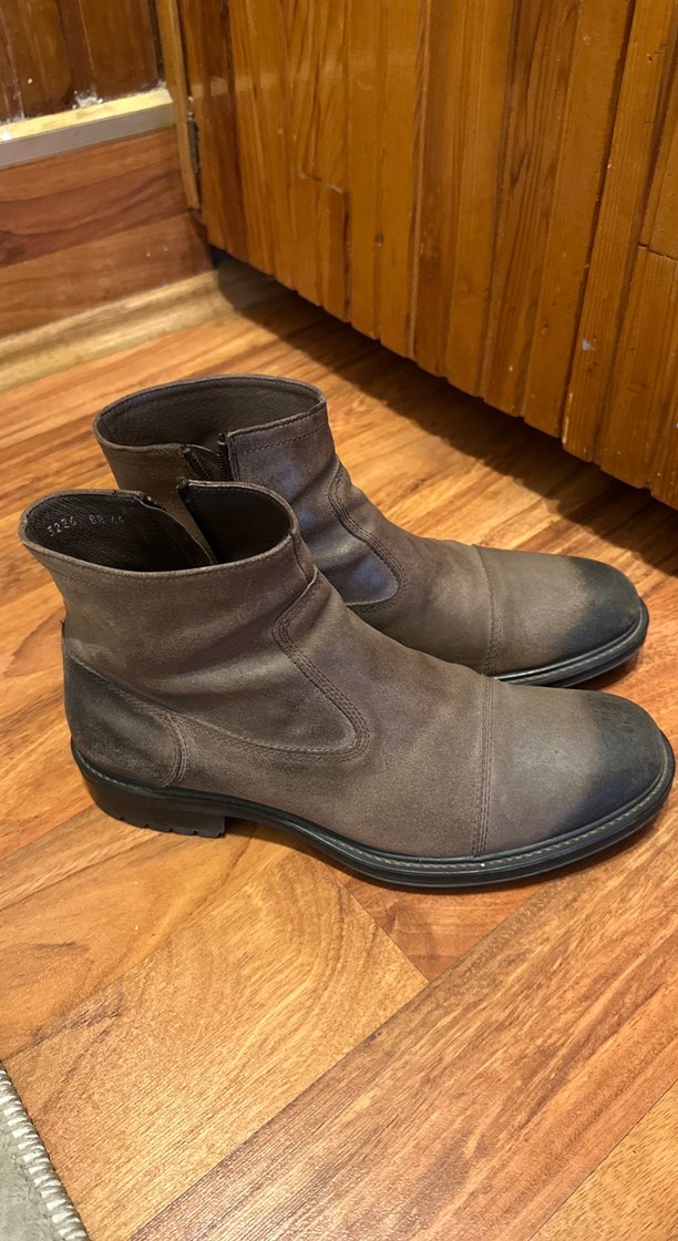 Gri Süet Erkek Botları Tokalı - Görsel 2