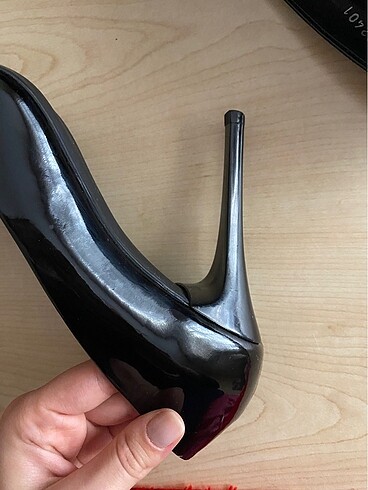 40 Beden Siyah rugan Stiletto