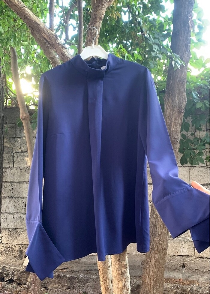 Aker Lacivert Kadın Gömlek - Görsel 3