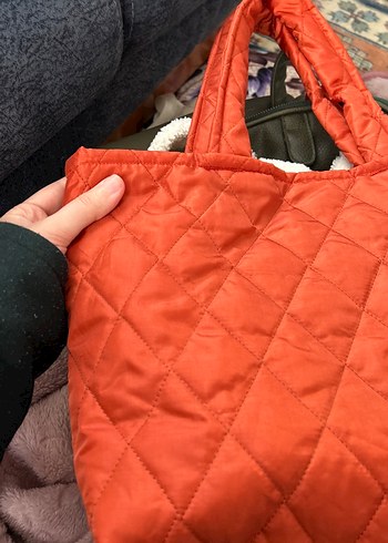 Kiremit Rengi Özel Dikim Çıtçıtlı Kadın Çantası - Görsel 13