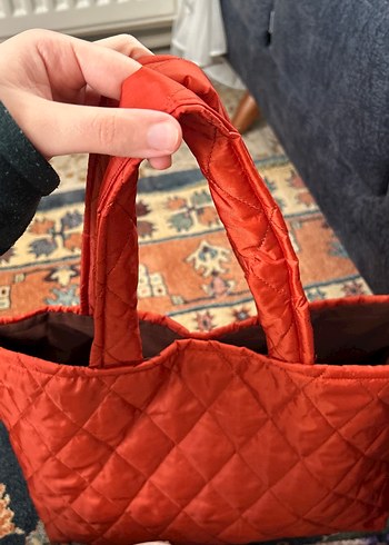 Kiremit Rengi Özel Dikim Çıtçıtlı Kadın Çantası - Görsel 10