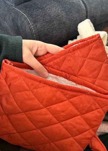 Kiremit Rengi Özel Dikim Çıtçıtlı Kadın Çantası - Görsel 5