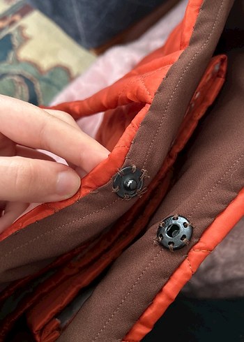 Kiremit Rengi Özel Dikim Çıtçıtlı Kadın Çantası - Görsel 4