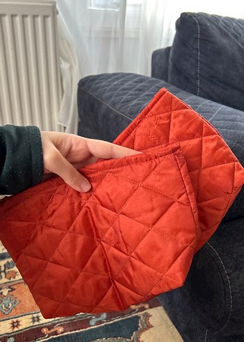 Kiremit Rengi Özel Dikim Çıtçıtlı Kadın Çantası - Görsel 7