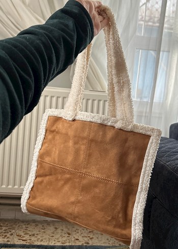 Lcw Kahverengi Süet Kürklü Kadın Çanta - Görsel 3