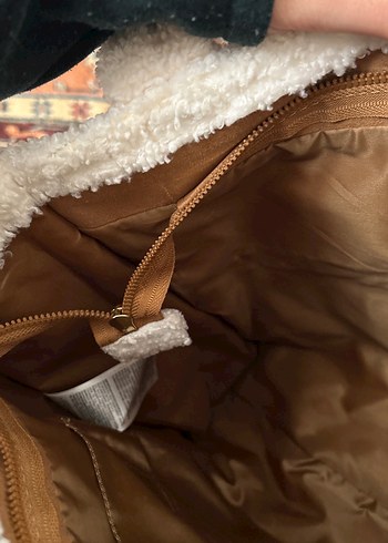 Lcw Kahverengi Süet Kürklü Kadın Çanta - Görsel 7