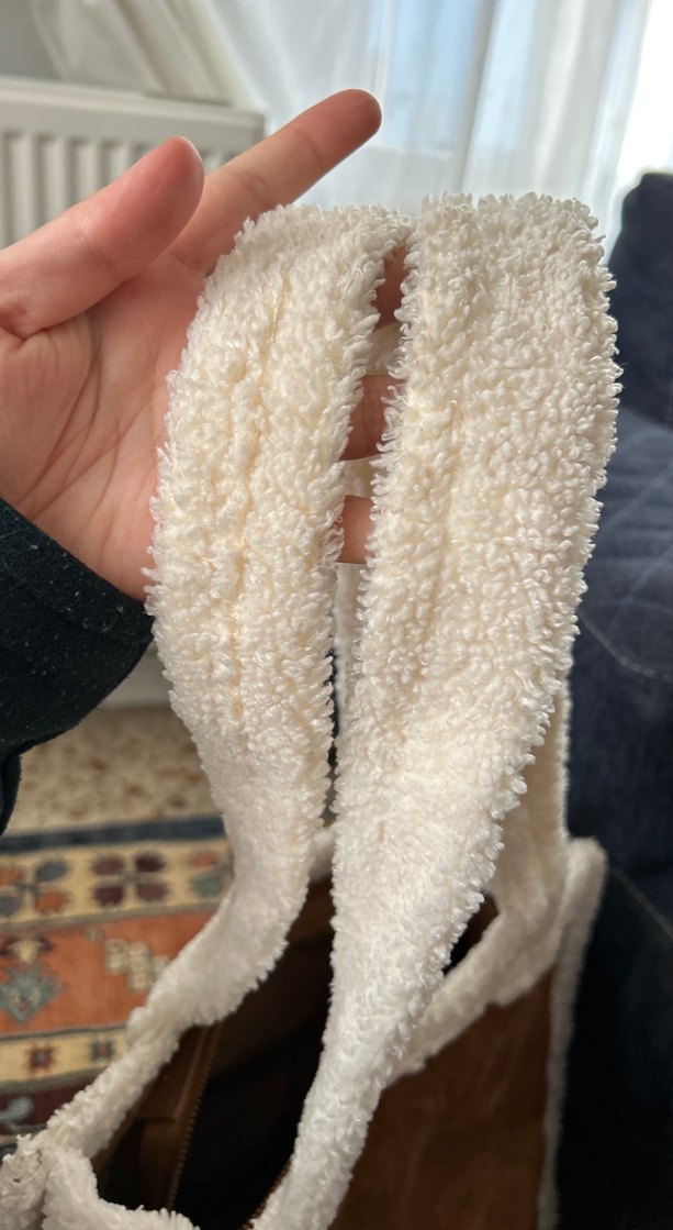 Lcw Kahverengi Süet Kürklü Kadın Çanta - Görsel 5