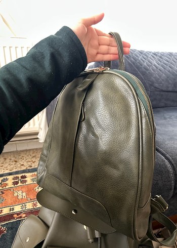 Kadın Hakiki Deri Sırt Çantası - Görsel 4