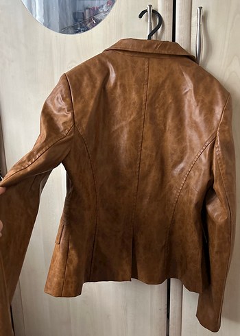 Vintage Deri Ceket Kadın - Görsel 12