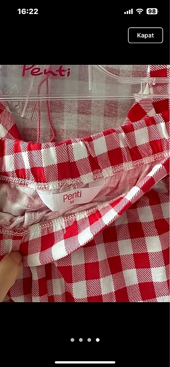 m Beden kırmızı Renk Penti pijama takımı