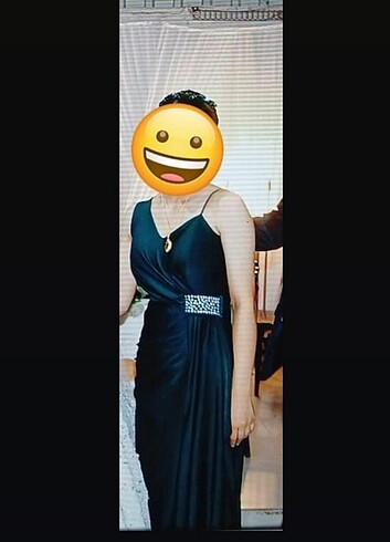 Abiye elbise zümrüt yeşili