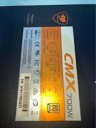  Beden Cougar Cmx700w 80plus Güç Kaynağı