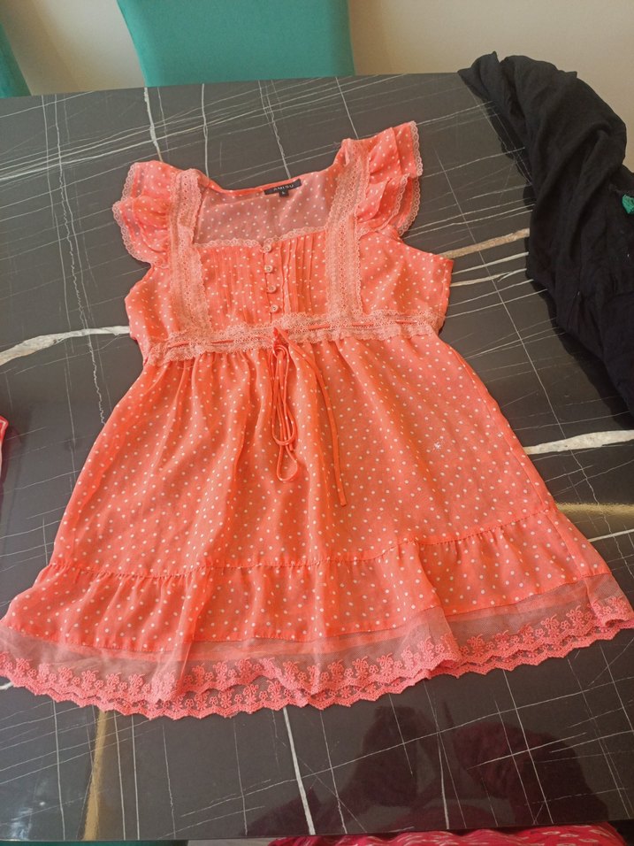 Pembe Bağcıklı kısakollu ve altüst şortlu takım tatilde giymelik - Görsel 2