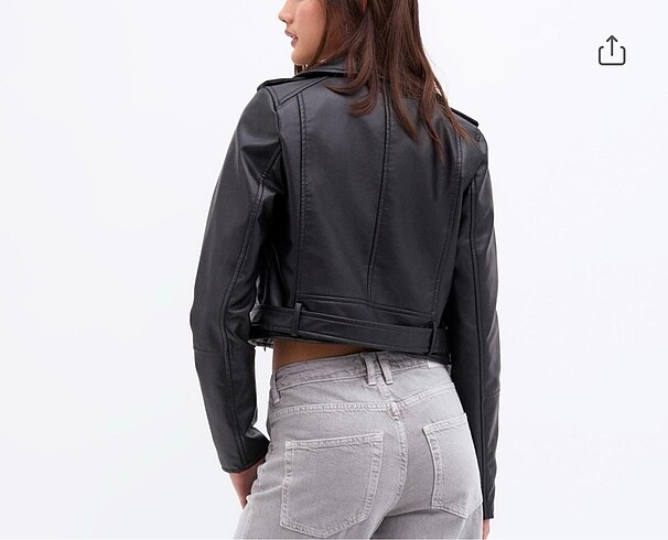 Pull and Bear Suni deri biker ceket