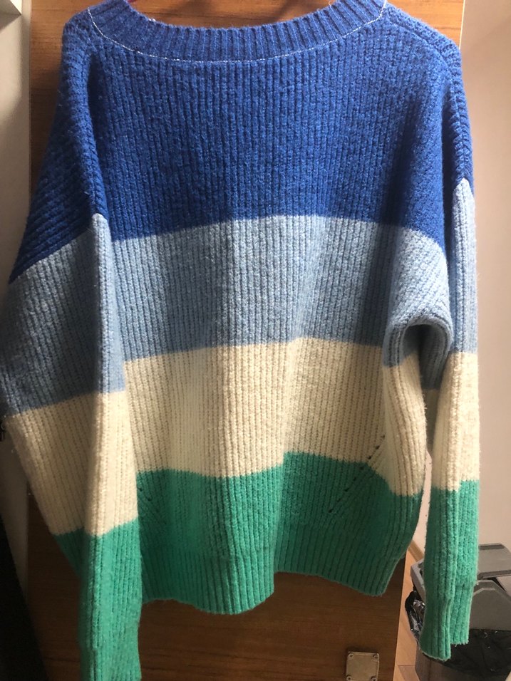 Çok Renkli Triko Kadın Kazak - Görsel 2