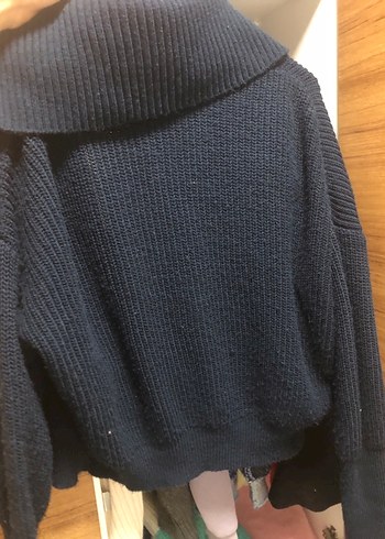 Koyu Gri Kadın Yünlü Triko Hırka - Görsel 2