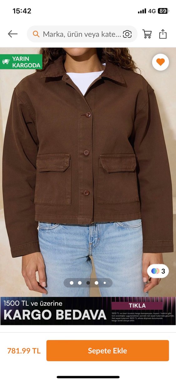 Kahverengi kot ceket - Görsel 5