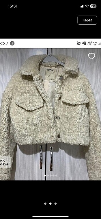 Pull and Bear Peluş mont