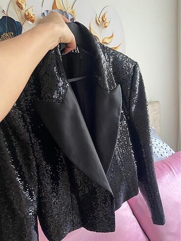 Zara Zara Pullu Payetli Ceket